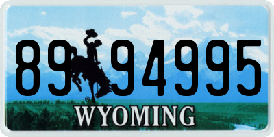 WY license plate 8994995