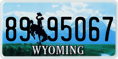 WY license plate 8995067