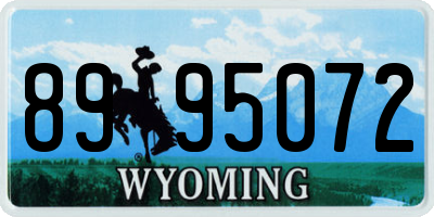 WY license plate 8995072