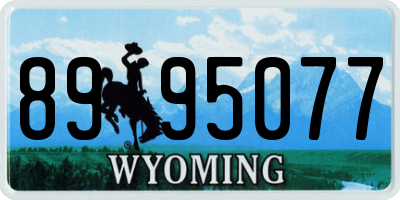 WY license plate 8995077