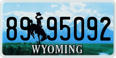 WY license plate 8995092