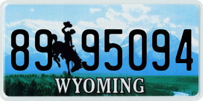 WY license plate 8995094