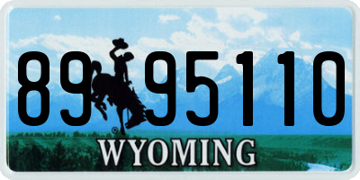 WY license plate 8995110