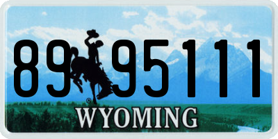 WY license plate 8995111