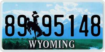 WY license plate 8995148