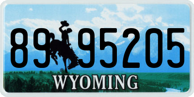 WY license plate 8995205