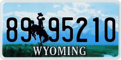 WY license plate 8995210