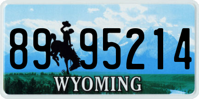 WY license plate 8995214