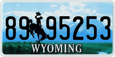 WY license plate 8995253
