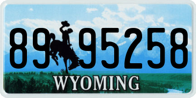 WY license plate 8995258