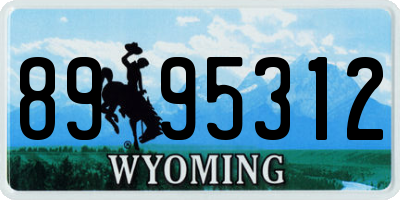 WY license plate 8995312
