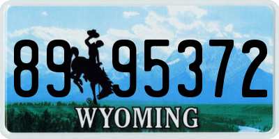 WY license plate 8995372