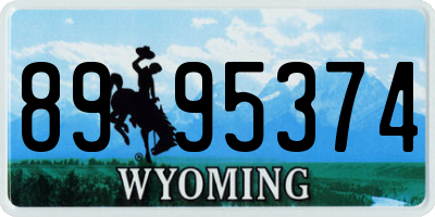 WY license plate 8995374