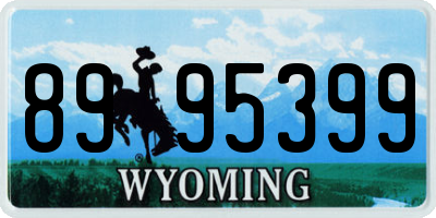 WY license plate 8995399