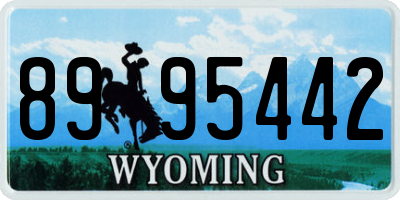 WY license plate 8995442