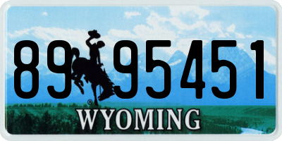 WY license plate 8995451