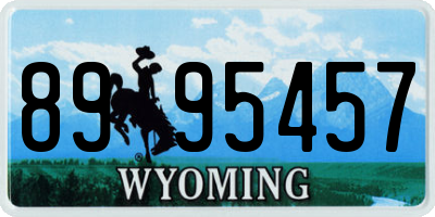 WY license plate 8995457