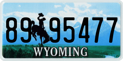 WY license plate 8995477