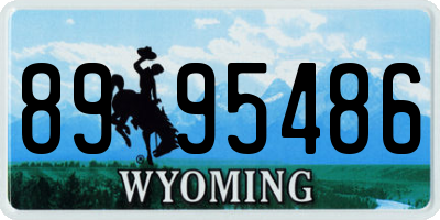 WY license plate 8995486