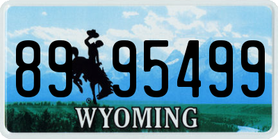 WY license plate 8995499