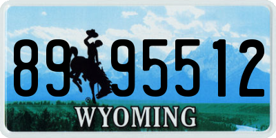 WY license plate 8995512