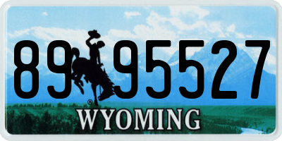 WY license plate 8995527
