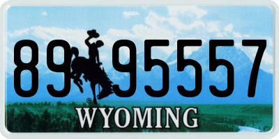 WY license plate 8995557