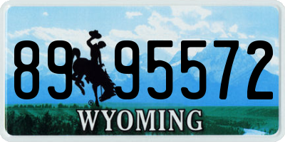 WY license plate 8995572