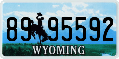 WY license plate 8995592