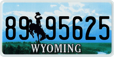 WY license plate 8995625