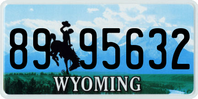 WY license plate 8995632