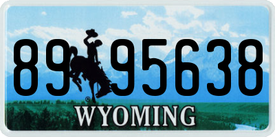 WY license plate 8995638