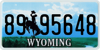 WY license plate 8995648