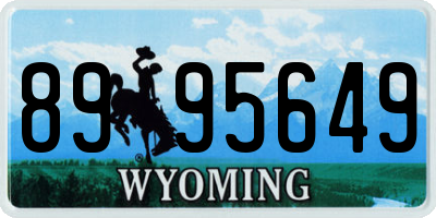 WY license plate 8995649