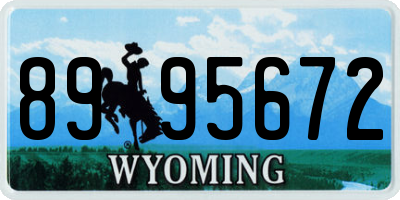 WY license plate 8995672