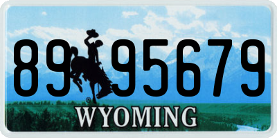WY license plate 8995679