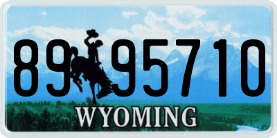 WY license plate 8995710