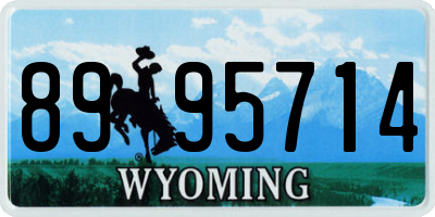 WY license plate 8995714