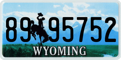 WY license plate 8995752