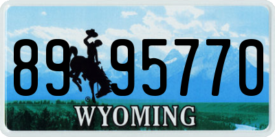WY license plate 8995770