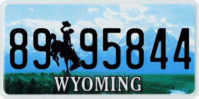 WY license plate 8995844