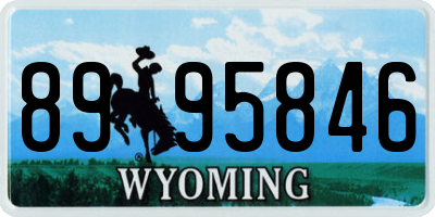 WY license plate 8995846
