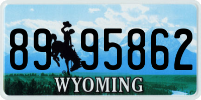 WY license plate 8995862