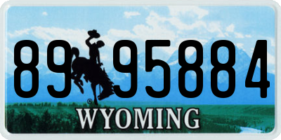 WY license plate 8995884
