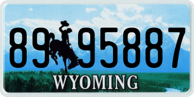 WY license plate 8995887