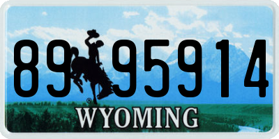 WY license plate 8995914