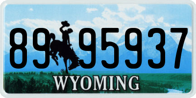 WY license plate 8995937