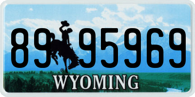 WY license plate 8995969