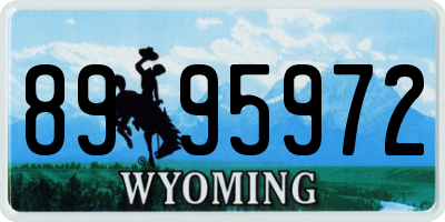 WY license plate 8995972