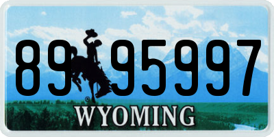 WY license plate 8995997